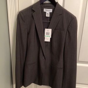 NWT Calvin Klein pin striped classic blazer